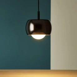 Lampade A Sospensione-Selezionato da Mazzolaluce Lampada a sospensione design moderna sfera cromo scuro