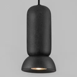 Lampade A Sospensione-Selezionato da Mazzolaluce Lampada a sospensione di ceramica nera design moderna