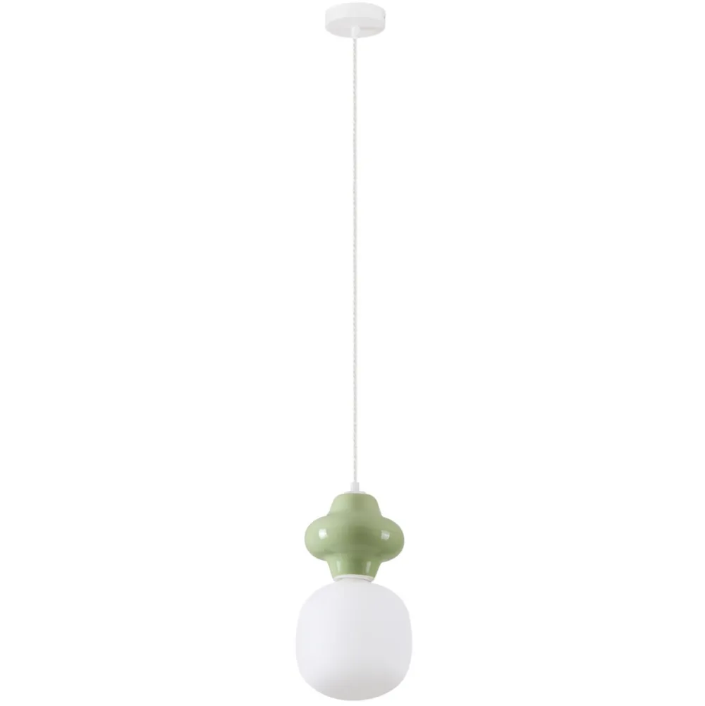Lampade A Sospensione-Selezionato da Mazzolaluce Lampada a sospensione di ceramica verde pastello moderna