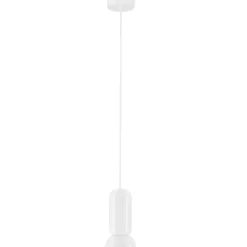 Lampade A Sospensione-Selezionato da Mazzolaluce Lampada a sospensione di ceramica bianca lucida moderna per comodini