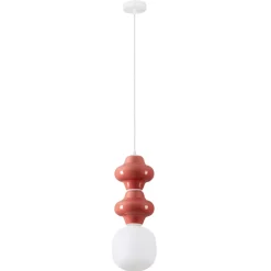 Lampade A Sospensione-Selezionato da Mazzolaluce Lampada a sospensione di ceramica design moderna rosso pastello