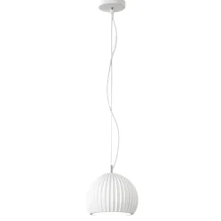Lampade A Sospensione-Perenz Illuminazione Lampada a sospensione di gesso bianco verniciabile minea perenz