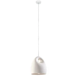 Lampade A Sospensione-Selezionato da Mazzolaluce Lampada a sospensione di gesso bianca per penisola