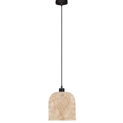 Lampade A Sospensione-Selezionato da Mazzolaluce Lampada a sospensione di rattan bamboo naturale 23 cm