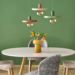 Lampade A Sospensione-Selezionato da Mazzolaluce Lampada a sospensione disco 30 cm di metallo sabbia mattone