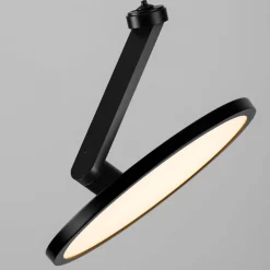 Lampade A Sospensione-Selezionato da Mazzolaluce Lampada a sospensione disco nero design moderna led 14w 3000k