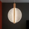 Lampade A Sospensione-Ondaluce Lampada a sospensione disco trasparente juis led 20w 3000k