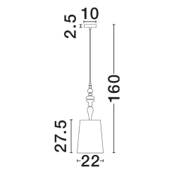 Lampade A Sospensione-Selezionato da Mazzolaluce Lampada a sospensione di tessuto ceramica per camera da letto