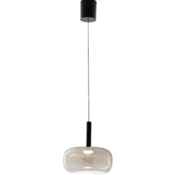 Lampade A Sospensione-Fabas Luce Lampada a sospensione di vetro cognac led 2700k 3000k 4000k fabas devero