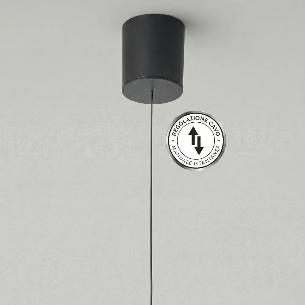 Lampade A Sospensione-Fabas Luce Lampada a sospensione di vetro cognac led 2700k 3000k 4000k fabas devero