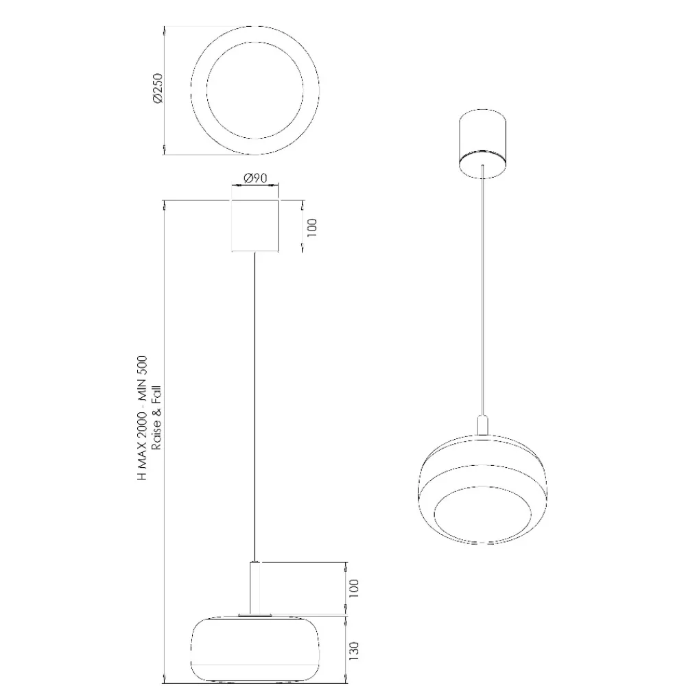 Lampade A Sospensione-Fabas Luce Lampada a sospensione di vetro cognac led 2700k 3000k 4000k fabas devero