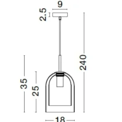 Lampade A Sospensione-Selezionato da Mazzolaluce Lampada a sospensione doppio vetro ambra trasparente per isola cucina