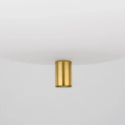 Lampade A Sospensione-Selezionato da Mazzolaluce Lampada a sospensione dorata vetro bianco