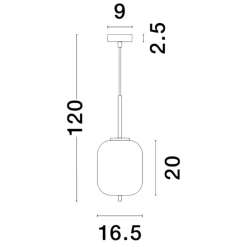 Lampade A Sospensione-Selezionato da Mazzolaluce Lampada a sospensione dorata vetro bianco