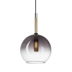 Lampade A Sospensione-Ideal Lux Lampada a sospensione empire sp1 sfera vetro fume