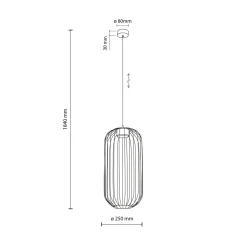Lampade A Sospensione-Selezionato da Mazzolaluce Lampada a sospensione gabbia di metallo rosso mattone design moderno