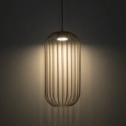 Lampade A Sospensione-Selezionato da Mazzolaluce Lampada a sospensione gabbia di metallo sabbia design moderno