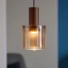 Lampade A Sospensione-Perenz Illuminazione Lampada a sospensione hugo moderna vetro ambra