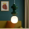 Lampade A Sospensione-Selezionato da Mazzolaluce Lampada a sospensione in ceramica verde design moderna