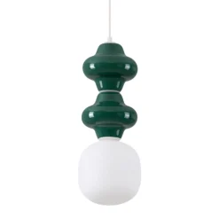 Lampade A Sospensione-Selezionato da Mazzolaluce Lampada a sospensione in ceramica verde design moderna