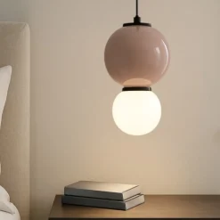 Lampade A Sospensione-Selezionato da Mazzolaluce Lampada a sospensione in porcellana sfere vetro led 3000k