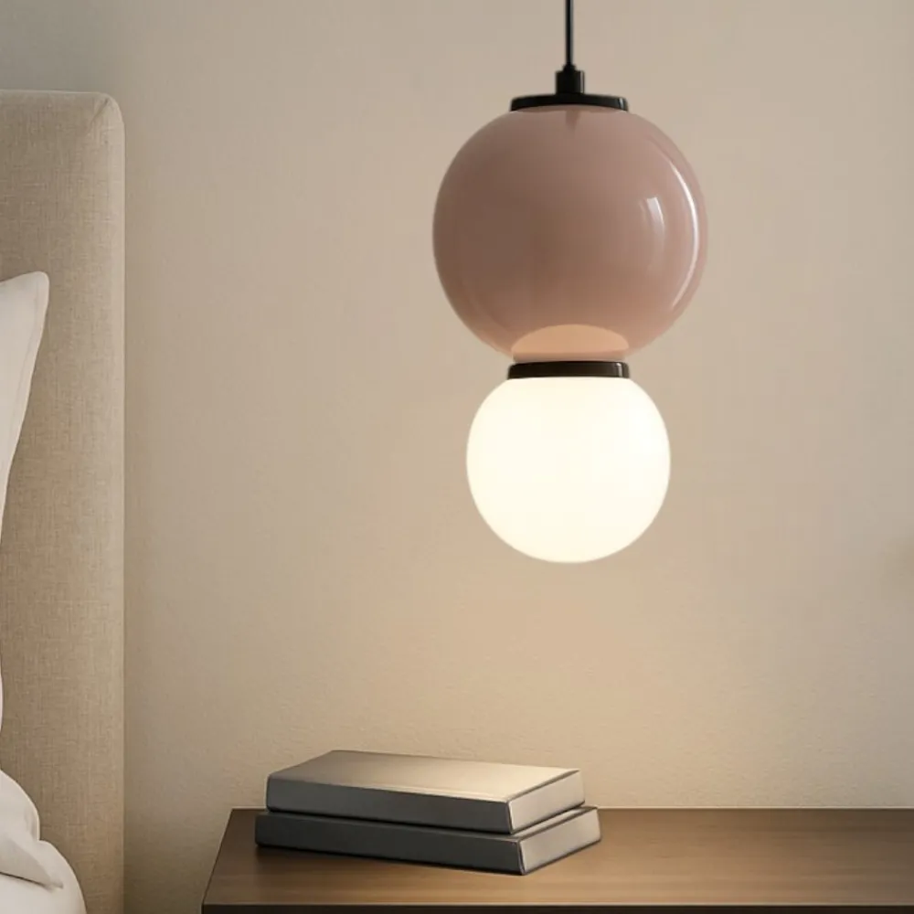 Lampade A Sospensione-Selezionato da Mazzolaluce Lampada a sospensione in porcellana sfere vetro led 3000k