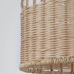 Lampade A Sospensione-Selezionato da Mazzolaluce Lampada a sospensione in rattan naturale intrecciato per comodino camera da letto