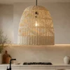 Lampade A Sospensione-Selezionato da Mazzolaluce Lampada a sospensione in rattan naturale 30 cm
