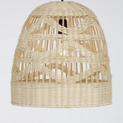 Lampade A Sospensione-Selezionato da Mazzolaluce Lampada a sospensione in rattan naturale 30 cm