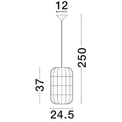 Lampade A Sospensione-Selezionato da Mazzolaluce Lampada a sospensione in rattan naturale 24 cm
