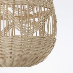 Lampade A Sospensione-Selezionato da Mazzolaluce Lampada a sospensione in rattan naturale per cucina