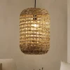 Lampade A Sospensione-Selezionato da Mazzolaluce Lampada a sospensione in rattan per soggiorno