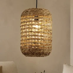 Lampade A Sospensione-Selezionato da Mazzolaluce Lampada a sospensione in rattan per soggiorno