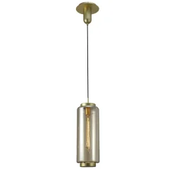 Lampade A Sospensione-Selezionato da Mazzolaluce Lampada a sospensione in vetro trasparente bronzo design