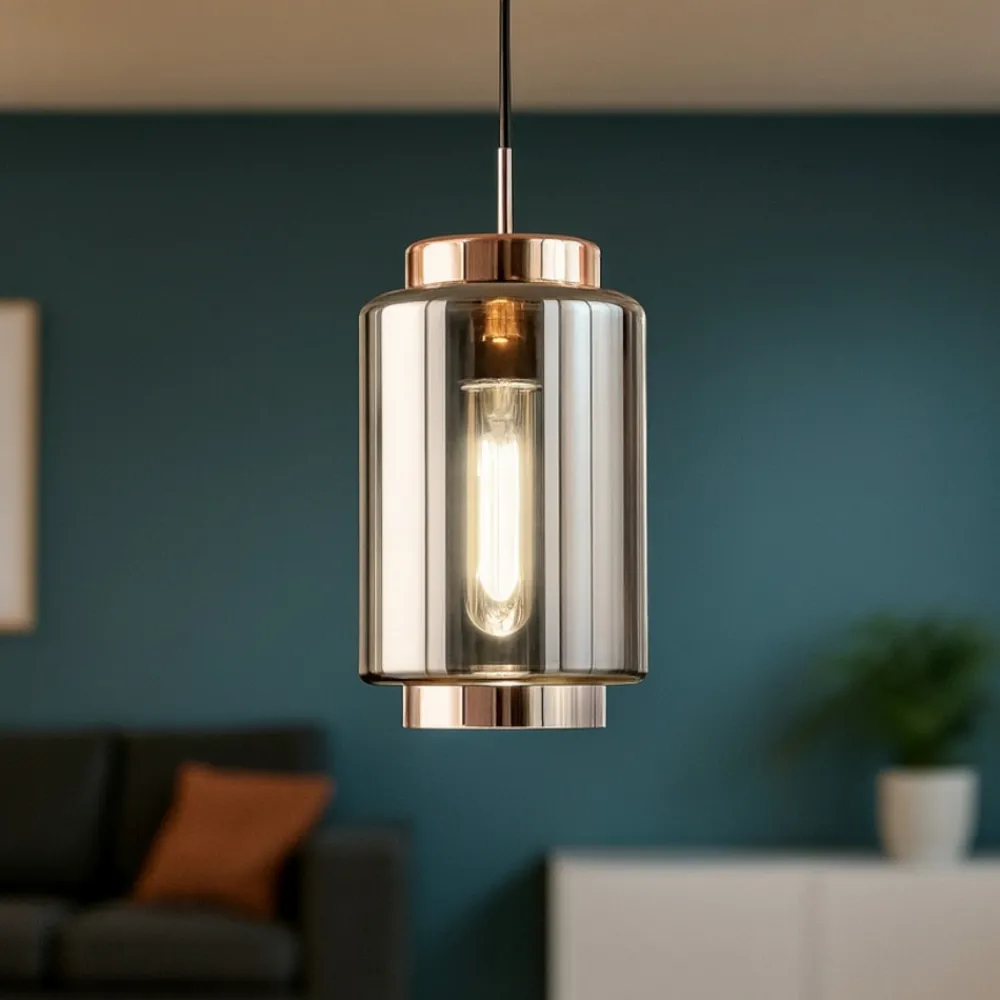 Lampade A Sospensione-Selezionato da Mazzolaluce Lampada a sospensione in vetro rame design moderna