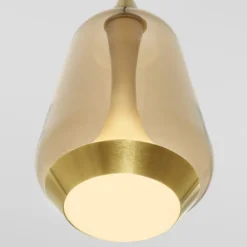 Lampade A Sospensione-Selezionato da Mazzolaluce Lampada a sospensione in vetro design moderna led 3000k oro ottone