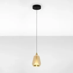 Lampade A Sospensione-Selezionato da Mazzolaluce Lampada a sospensione in vetro design moderna led 3000k oro ottone