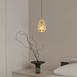 Lampade A Sospensione-Selezionato da Mazzolaluce Lampada a sospensione in vetro design moderna led 3000k oro ottone