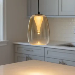 Lampade A Sospensione-Selezionato da Mazzolaluce Lampada a sospensione in vetro ambrato led 3000k design moderno