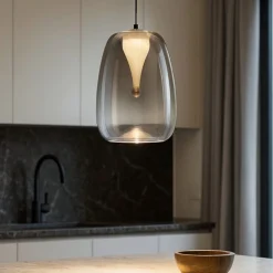 Lampade A Sospensione-Selezionato da Mazzolaluce Lampada a sospensione in vetro design moderno led 3w 3000k