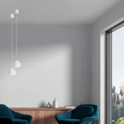 Lampade A Sospensione-Vivida International Lampada a sospensione isola moderna bottone bianco vivida