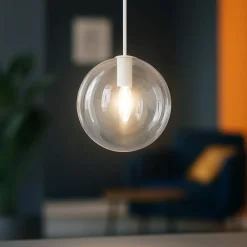 Lampade A Sospensione-Top Light Lampada a sospensione isola toplight eclipse sfera trasparente