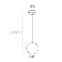 Lampade A Sospensione-Top Light Lampada a sospensione isola toplight eclipse sfera trasparente