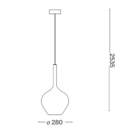 Lampade A Sospensione-Ideal Lux Lampada a sospensione klique sp1-1 d28 vetro fume' per soggiorno