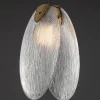 Lampade A Sospensione-Selezionato da Mazzolaluce Lampada a sospensione l30cm conchiglia di vetro per camera da letto