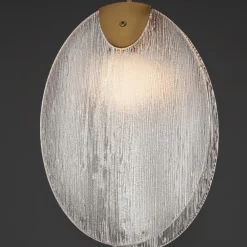 Lampade A Sospensione-Selezionato da Mazzolaluce Lampada a sospensione l30cm conchiglia di vetro per camera da letto