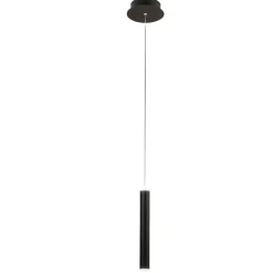 Lampade A Sospensione-Fabas Luce Lampada a sospensione led biemissione cilindro nero prado