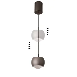 Lampade A Sospensione-Selezionato da Mazzolaluce Lampada a sospensione led caffe sfera moderna per isola