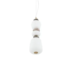 Lampade A Sospensione-Selezionato da Mazzolaluce Lampada a sospensione ,led in vetro inserti in ceramica design moderno