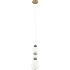 Lampade A Sospensione-Selezionato da Mazzolaluce Lampada a sospensione ,led in vetro inserti in ceramica design moderno